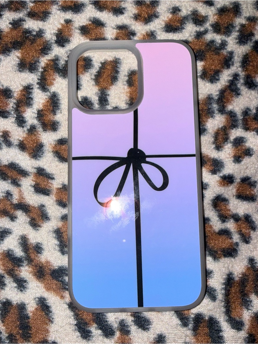 Pink, Purple & Blue Ombré Bow iPhone 16 Max Phone Case Like New